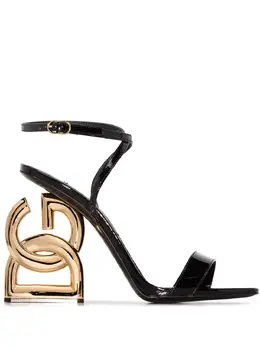 Dolce & Gabbana: Чёрные сандалии  DG Pop