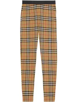 Burberry: Бежевые легинсы  Vintage Check