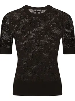 Dolce & Gabbana: Чёрный свитер  DG