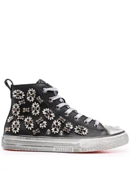 Philipp Plein: Чёрные кроссовки  Megastar