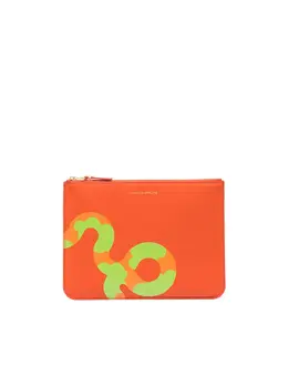Comme Des Garçons Wallet: Картхолдер со змеиным принтом 