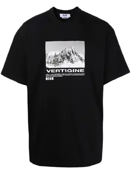 MSGM: Футболка  Vertigine с принтом