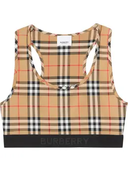 Burberry: Бежевый бюстгальтер  Vintage Check