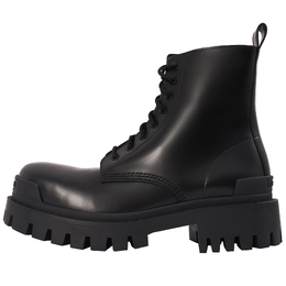 Balenciaga: Чёрные ботинки  Strike