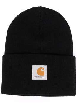 Carhartt WIP: Чёрная шапка 