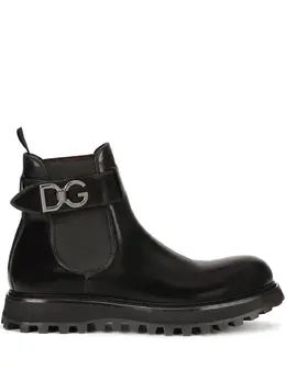 Dolce & Gabbana: Чёрные ботинки 