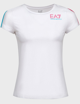 EA7 EMPORIO ARMANI: Белая футболка 