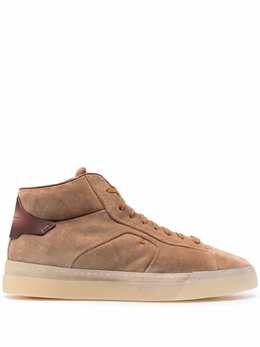 Santoni: Коричневые кроссовки 