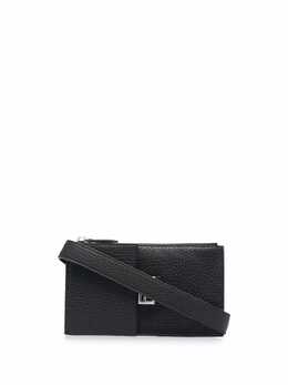 Fendi: Чёрная сумка через плечо  Baguette