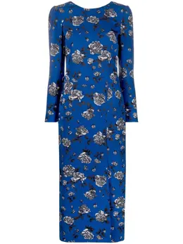 RED Valentino: Платье с растительным принтом 