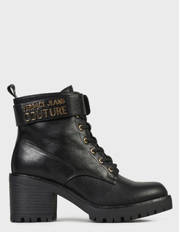 VERSACE JEANS COUTURE: Чёрные ботинки 