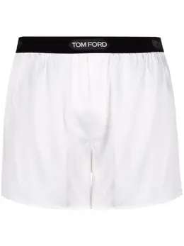 TOM FORD: Белые шорты  Logo