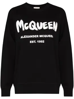 Alexander McQueen: Свитшот  Graffiti с принтом