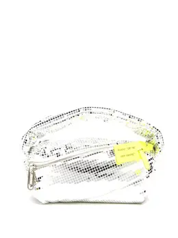 Off-White: Серебристая сумка  Pump Pouch