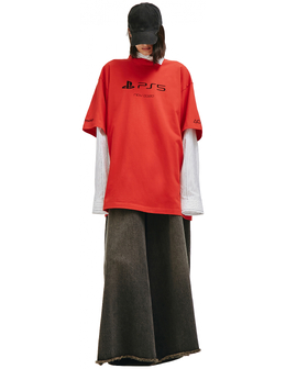 Balenciaga: Красная футболка 