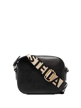 Stella McCartney: Чёрная сумка через плечо  Stella Logo