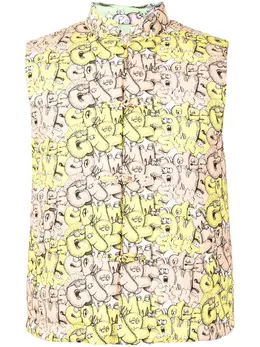Comme Des Garçons Shirt: Жилет с принтом 