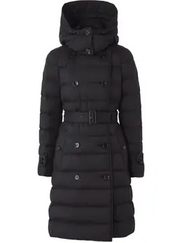 Burberry: Пальто с капюшоном 