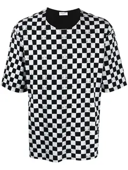 Saint Laurent: Футболка в клетку 