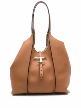 Tod's: Коричневая сумка-шоппер  T