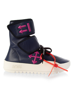 Off-White: Синие кеды 