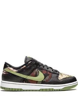 Nike: Зелёные кроссовки  Dunk Low