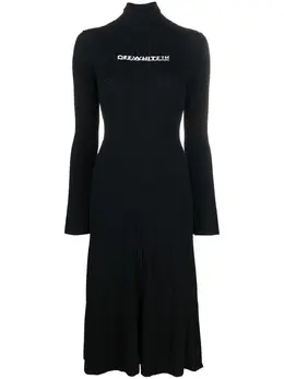 Off-White: Чёрное платье 