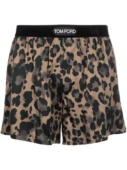 TOM FORD: Шорты с леопардовым принтом 