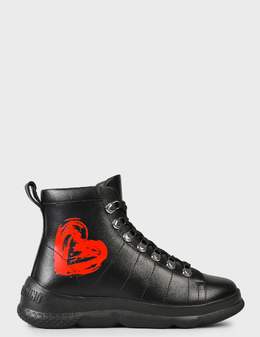 LOVE MOSCHINO: Чёрные ботинки 