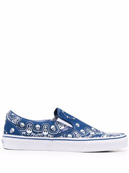 Vans: Голубые мокасины  Classic Slip On