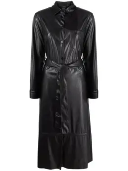 PINKO: Кожаное платье 