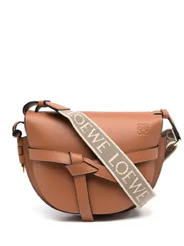 LOEWE: Коричневая сумка через плечо  Gate
