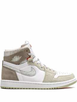 Jordan: Белые кроссовки  Air Jordan 1 Zoom