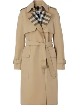 Burberry: Бежевый плащ 