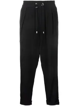 Balmain: Чёрные брюки 