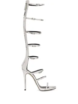 Giuseppe Zanotti: Серебристые сандалии  Harmony