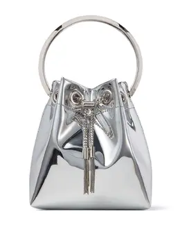 Jimmy Choo: Серебристая сумка  Bon Bon