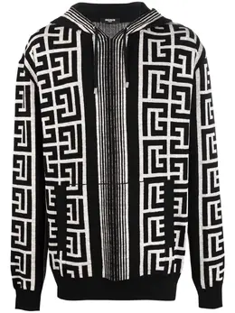 Balmain: Длинная толстовка  Maxi Monogram