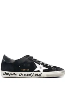 Golden Goose: Чёрные кроссовки  Super Star