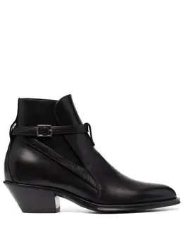 Saint Laurent: Чёрные ботинки 