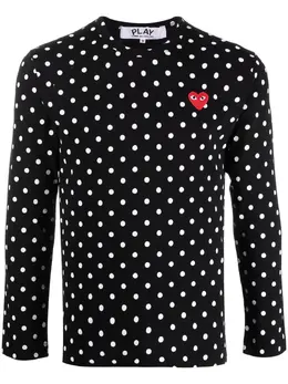Comme Des Garçons Play: Футболка в горошек 
