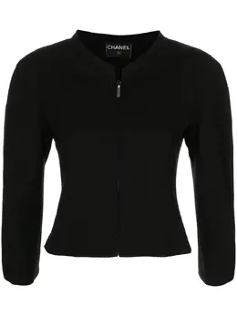 Chanel Pre-Owned: Чёрная куртка 