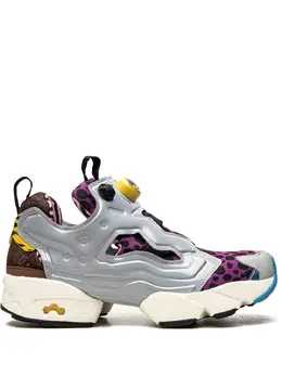 Reebok: Серебристые кроссовки  InstaPump Fury