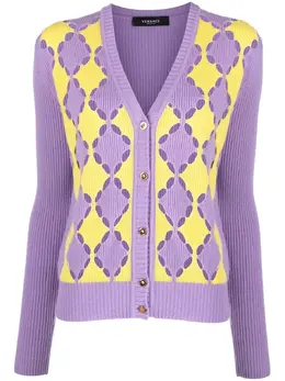 Versace: Двухцветный кардиган 