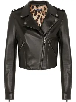 Dolce & Gabbana: Кожаная куртка  Biker