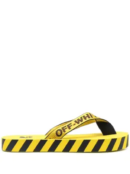 Off-White: Жёлтые шлёпанцы  Industrial