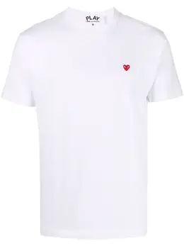 Comme Des Garçons Play: Белая футболка  Heart