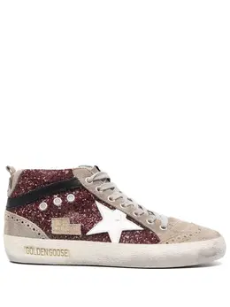 Golden Goose: Красные кроссовки  Mid Star