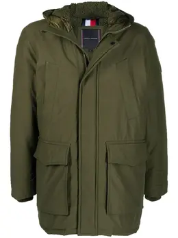 Tommy Hilfiger: Пуховик  Rockie Dry Wax с капюшоном