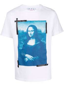 Off-White: Белая футболка  Monalisa
